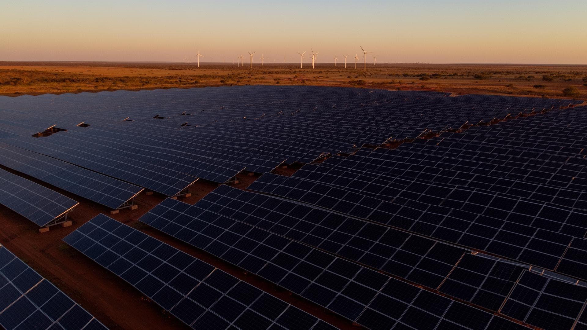 600 MW Hybrid Solar-Wind-BESS Energy Platform infrastructure visual