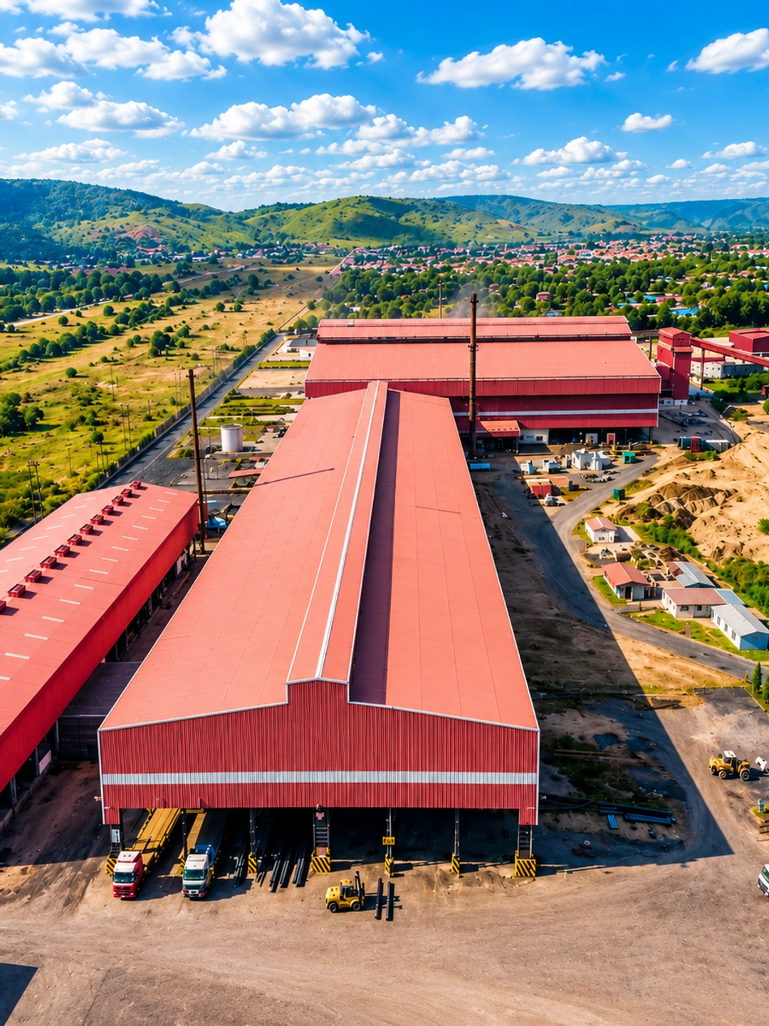 Enhanced view of industrial facilities, shown for development context